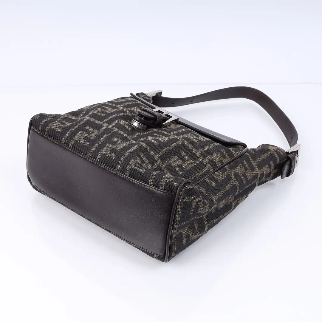 Fendi Zucca Brown Canvas Shoulder Bag