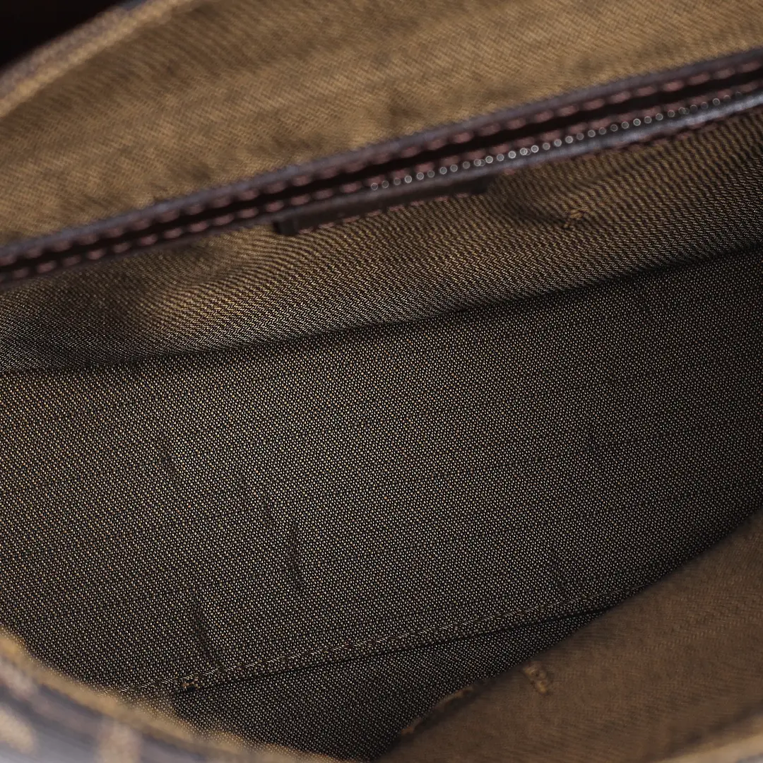 Fendi Zucca Brown Canvas Shoulder Bag
