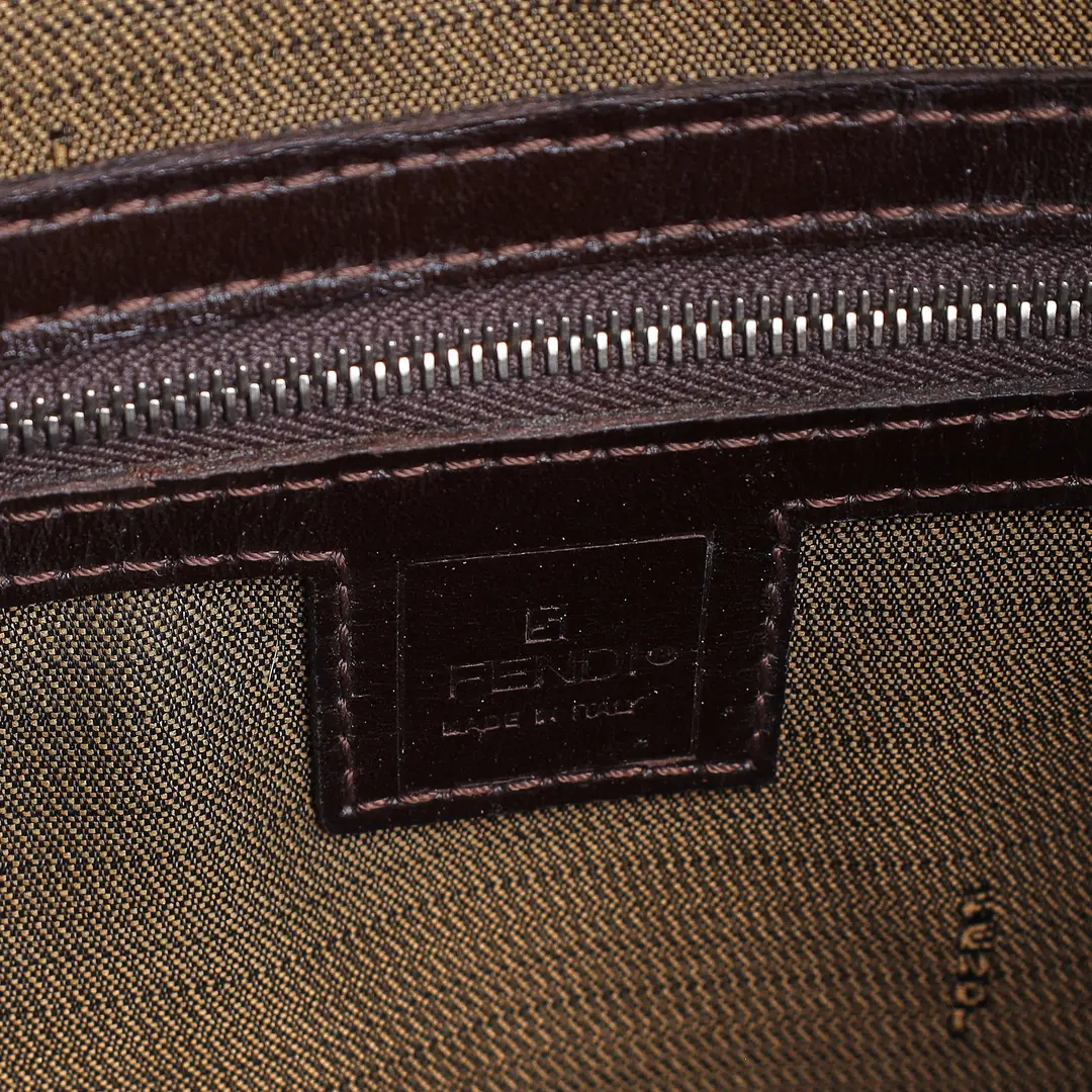 Fendi Zucca Brown Canvas Shoulder Bag