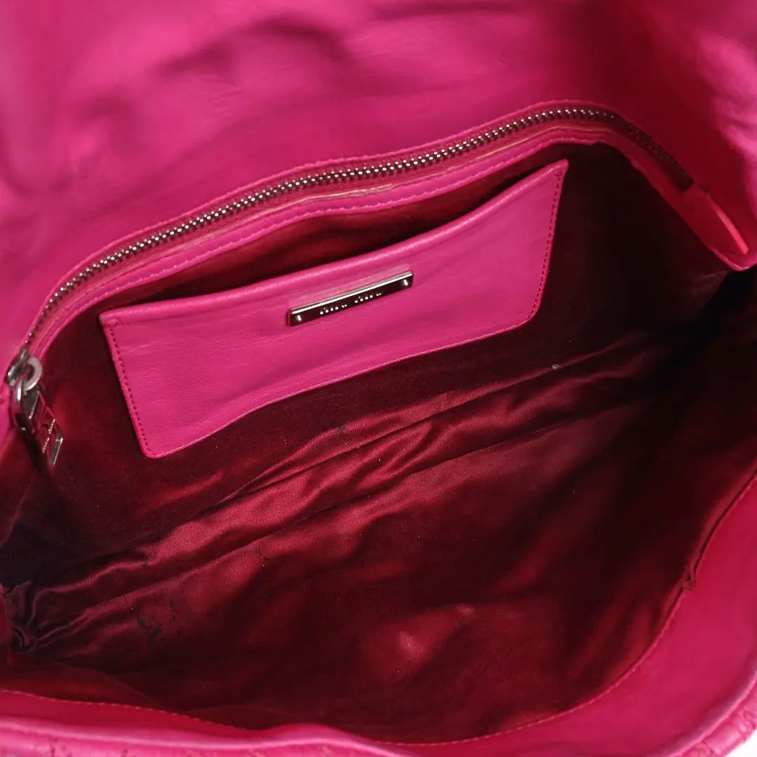 Miu Miu Matelasse Crystal Pink Leather Shoulder Bag