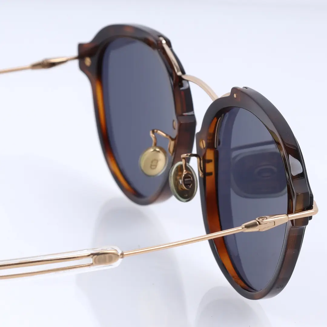 Dior Round Tortoiseshell Gold Sunglasses