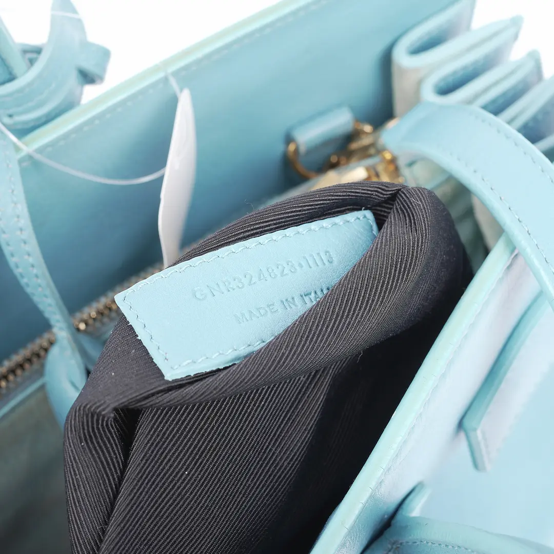 Saint Laurent Sac De Jour Blue Leather Shoulder Bag
