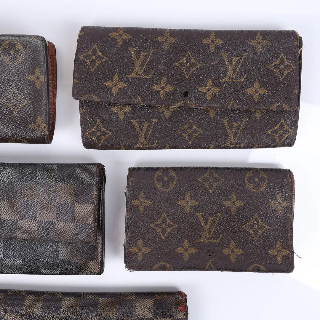Louis Vuitton Brown Monogram and Damier Ebene Wallets Set