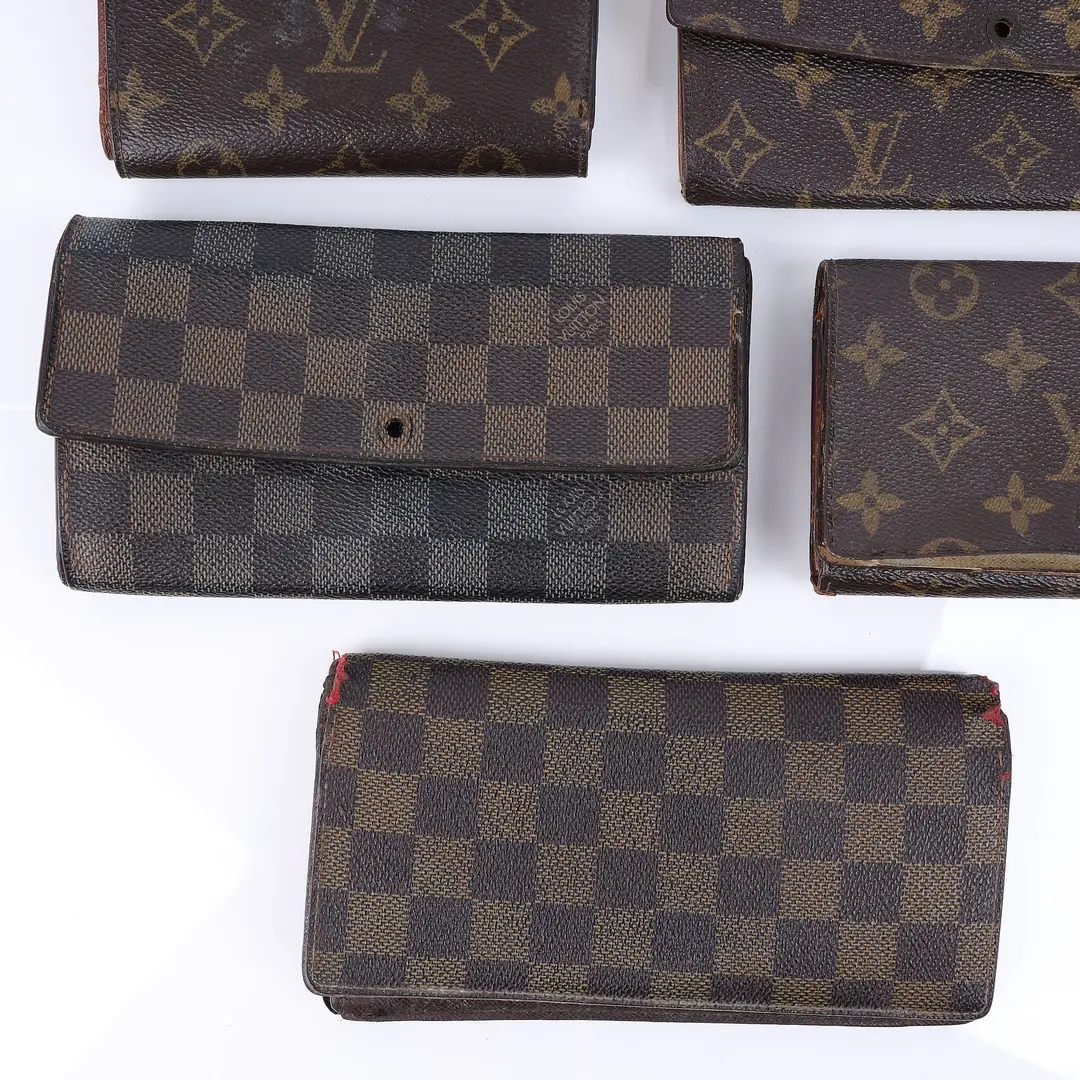 Louis Vuitton Brown Monogram and Damier Ebene Wallets Set
