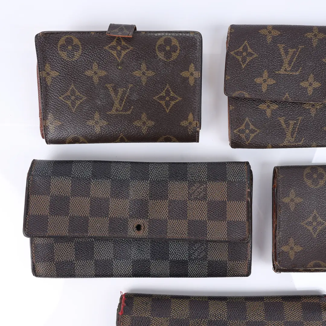 Louis Vuitton Brown Monogram and Damier Ebene Wallets Set
