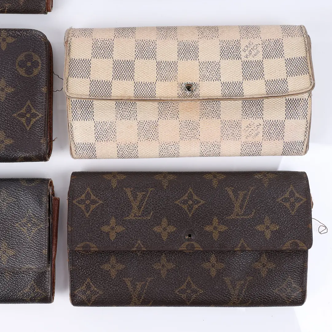 Louis Vuitton Monogram and Damier Azur Wallet Set