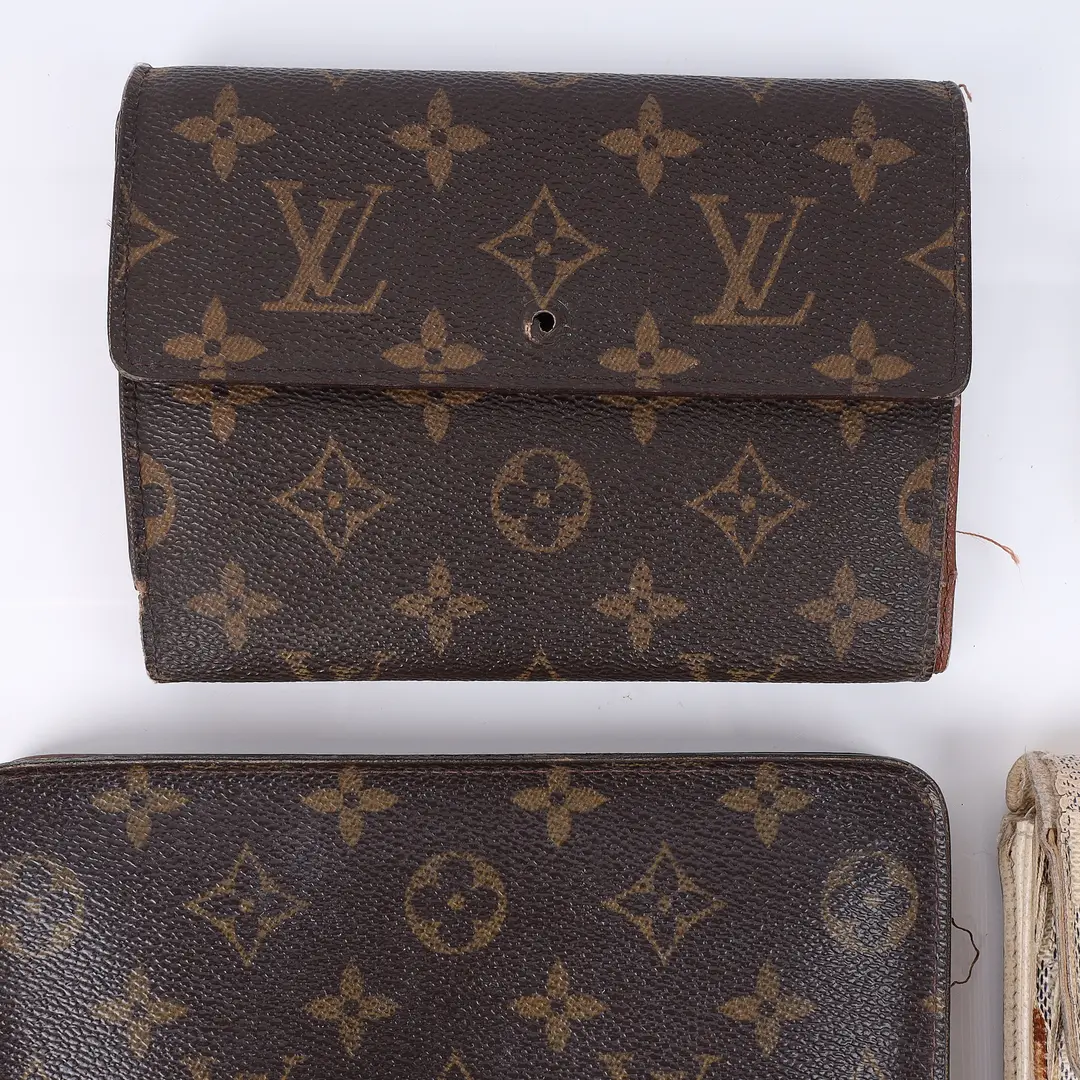 Louis Vuitton Monogram and Damier Azur Wallet Set