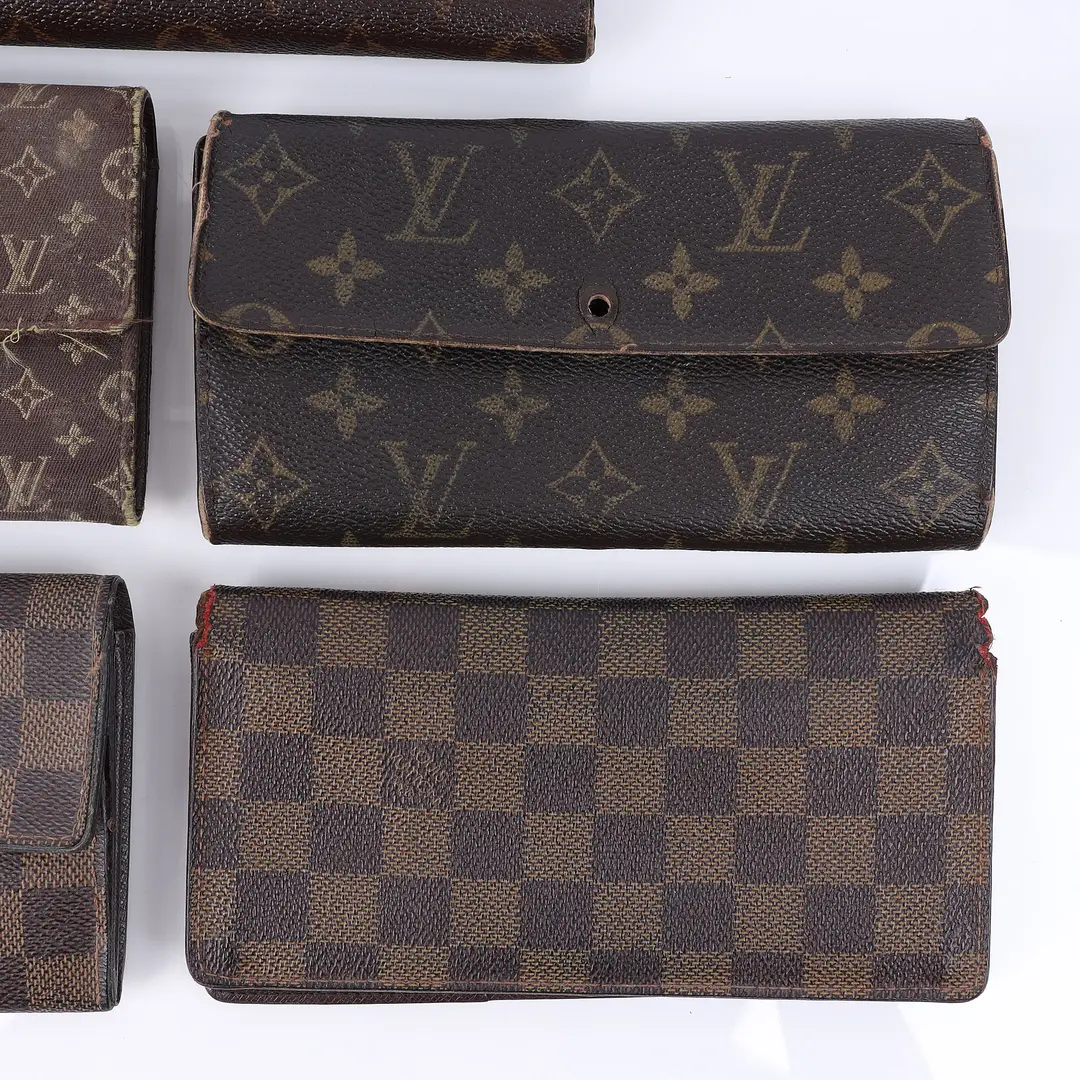 Louis Vuitton Brown Monogram and Damier Ebene Wallets Set