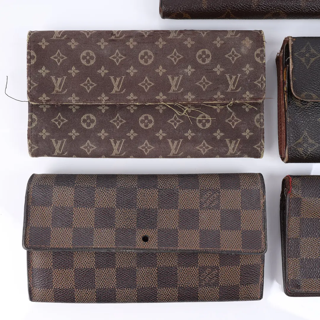 Louis Vuitton Brown Monogram and Damier Ebene Wallets Set