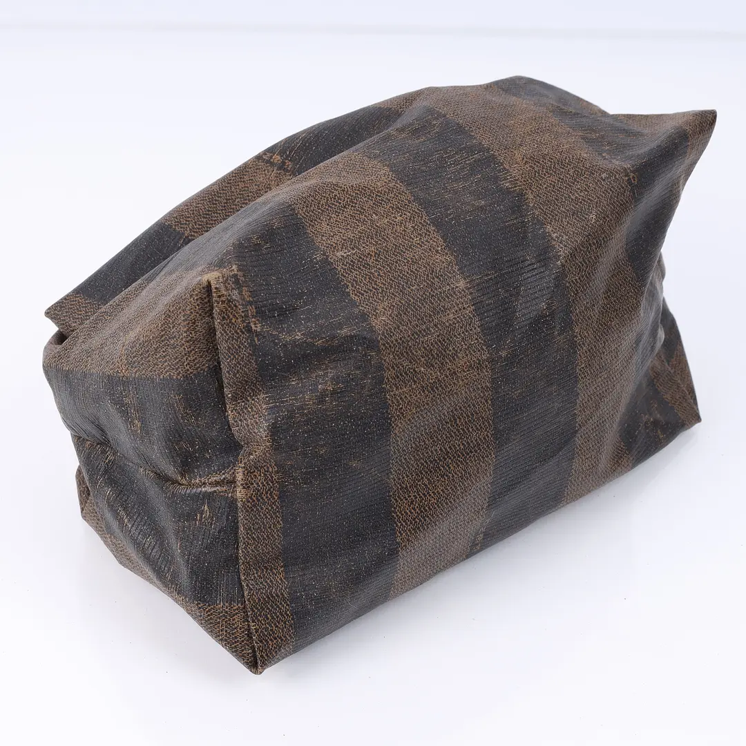 Fendi Pequin Brown Canvas Handbag