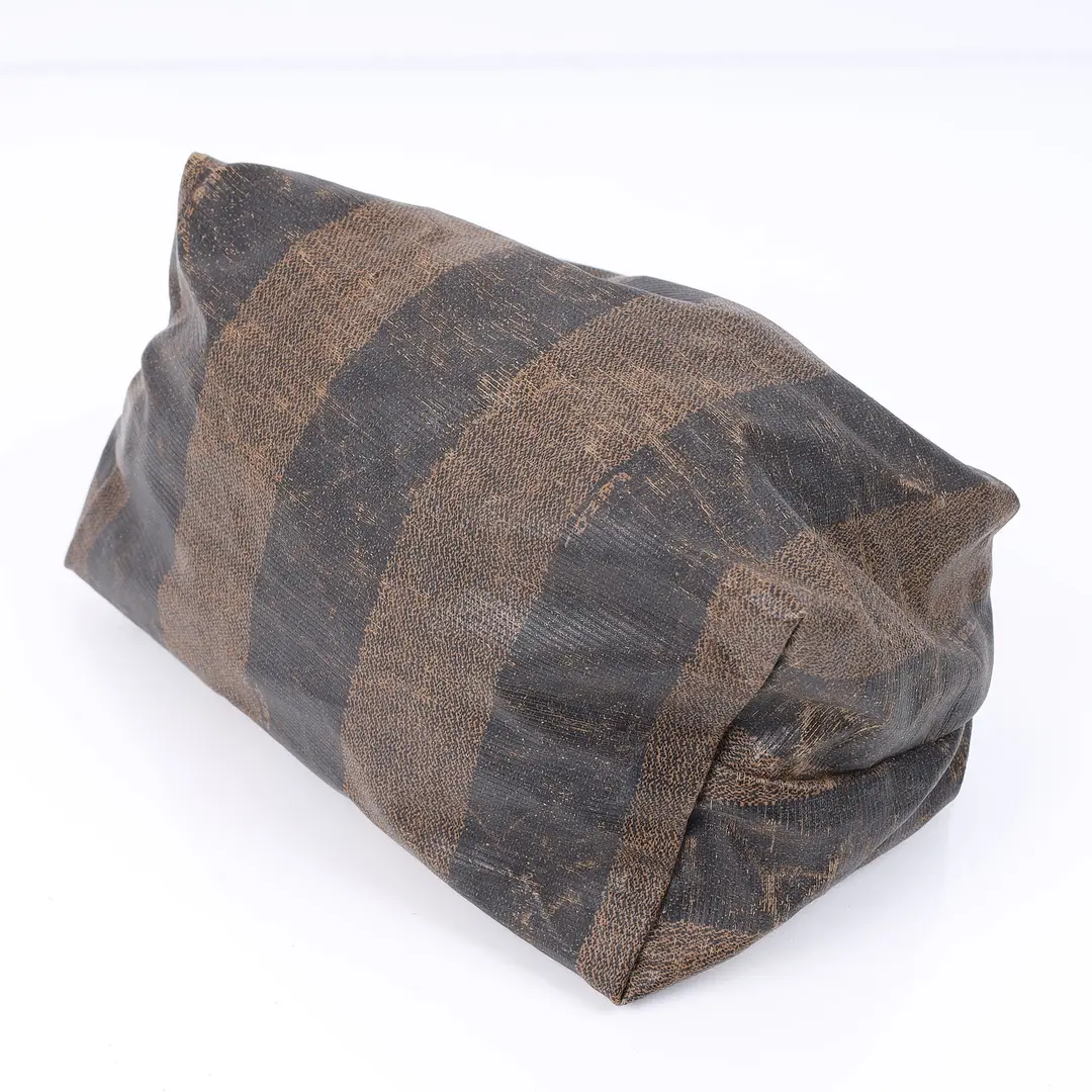 Fendi Pequin Brown Canvas Handbag