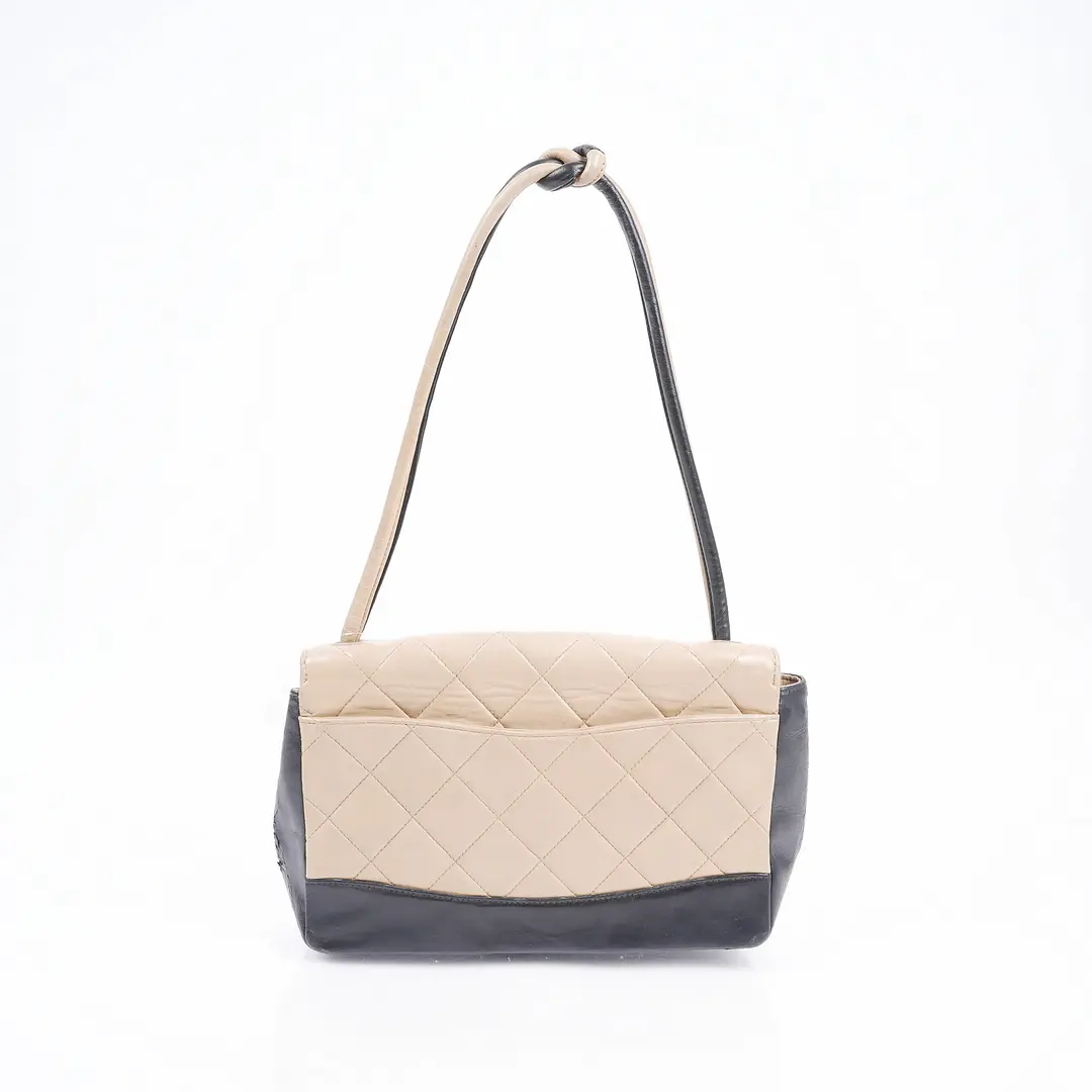 Chanel Vintage Two-Tone Lambskin Shoulder Bag