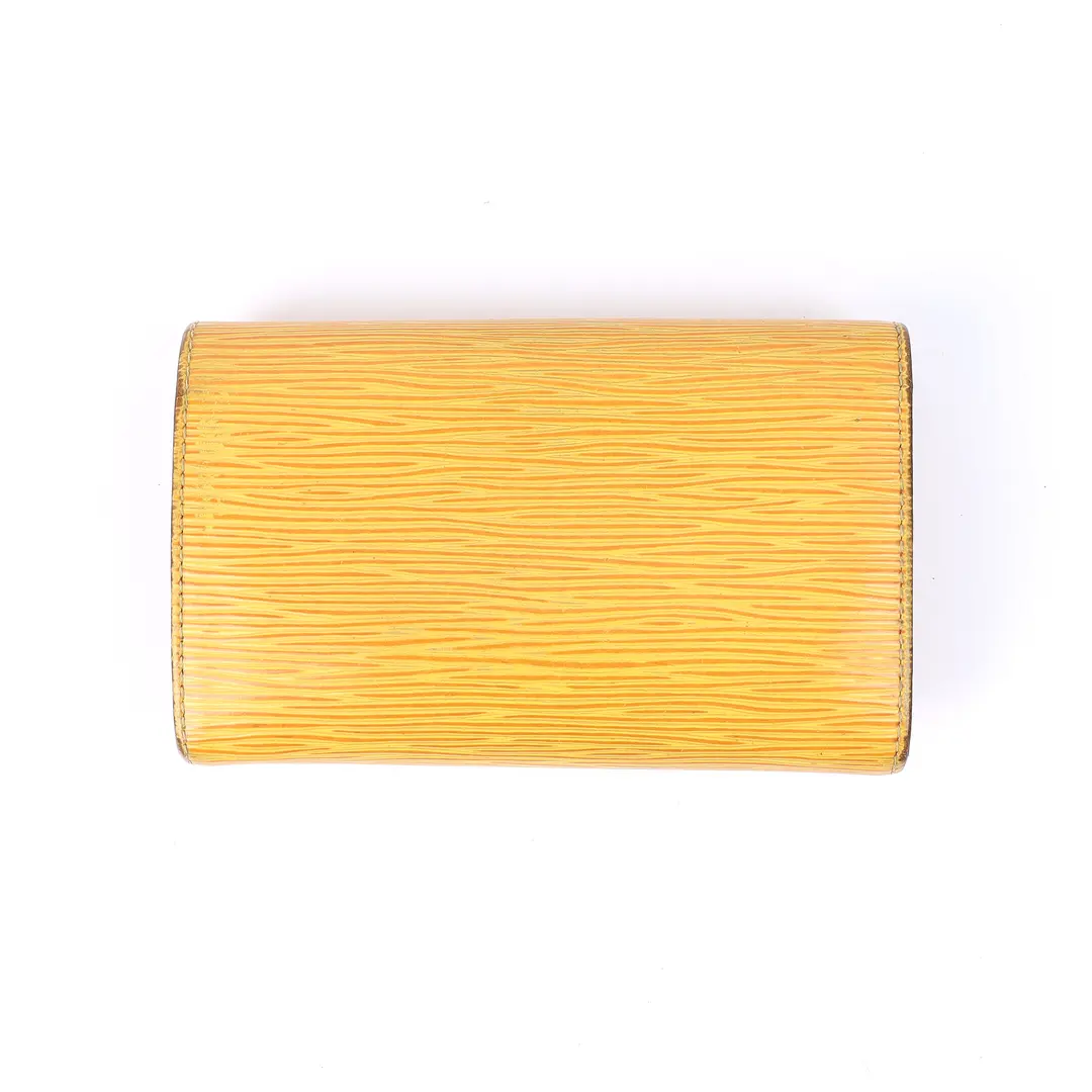 Louis Vuitton Elise Yellow Epi Leather Wallet