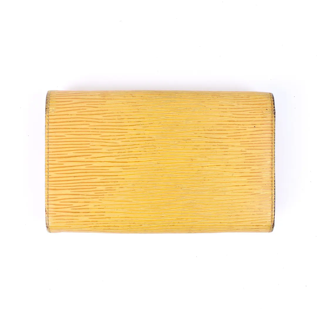Louis Vuitton Portefeuille International Yellow Epi Wallet