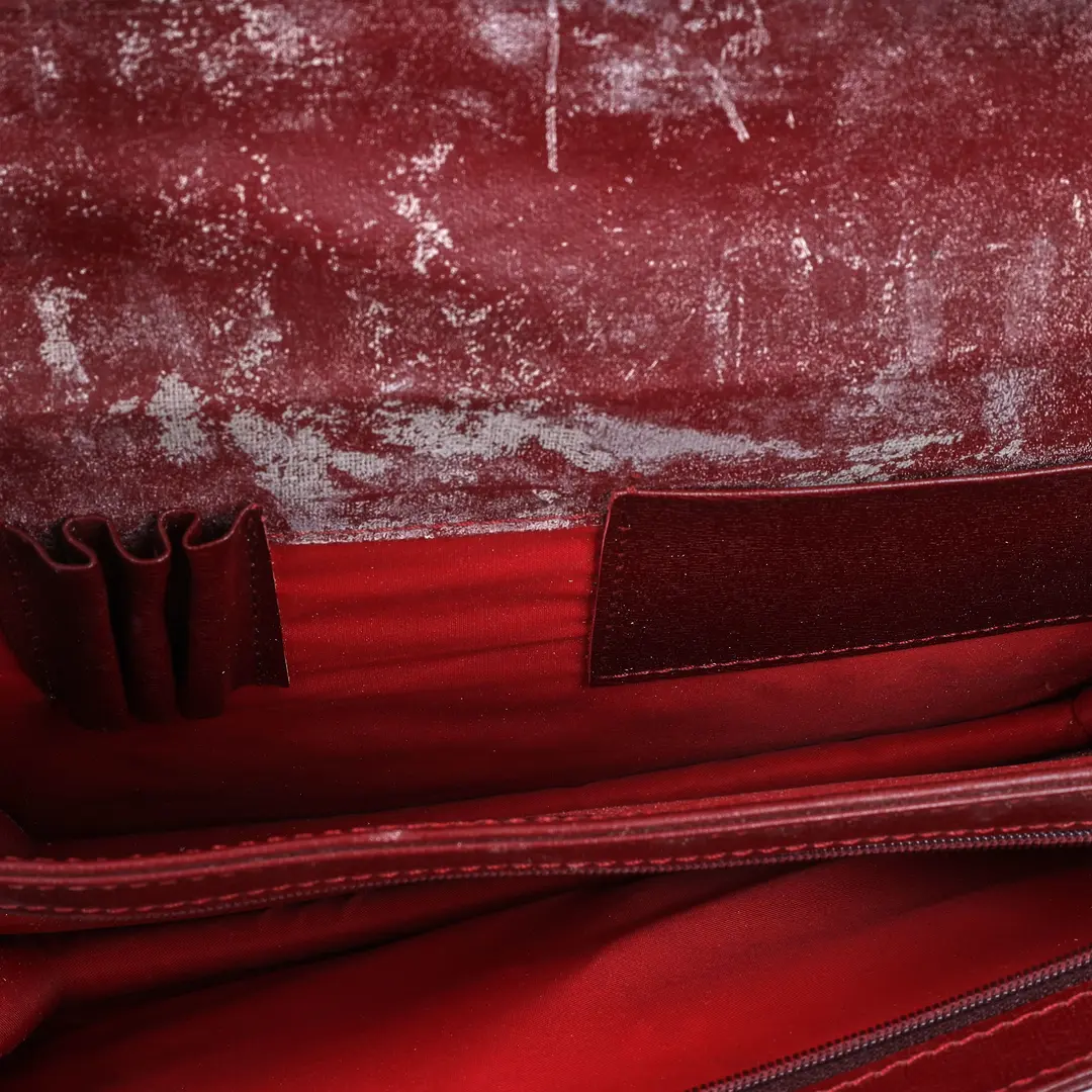 Cartier Must de Cartier Burgundy Leather Clutch