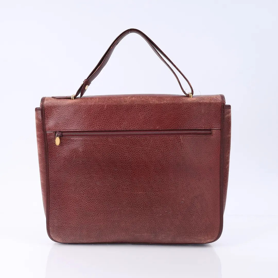 Cartier Must de Cartier Burgundy Leather Briefcase