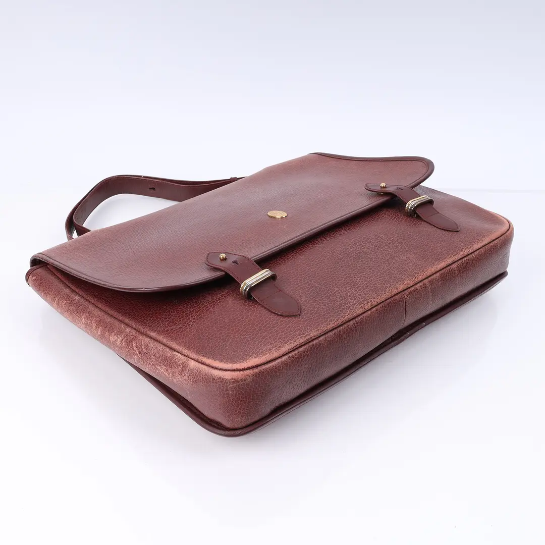 Cartier Must de Cartier Burgundy Leather Briefcase