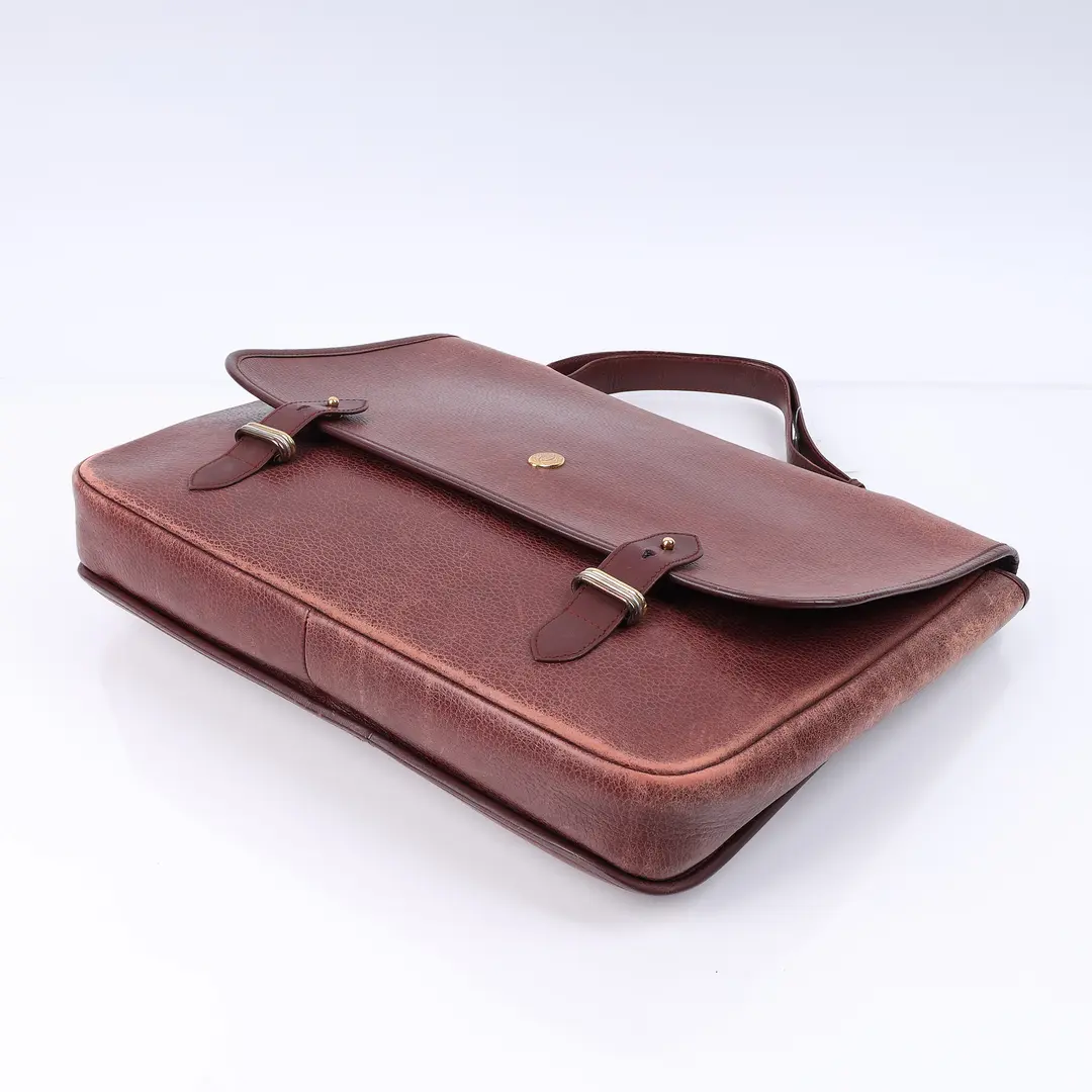 Cartier Must de Cartier Burgundy Leather Briefcase