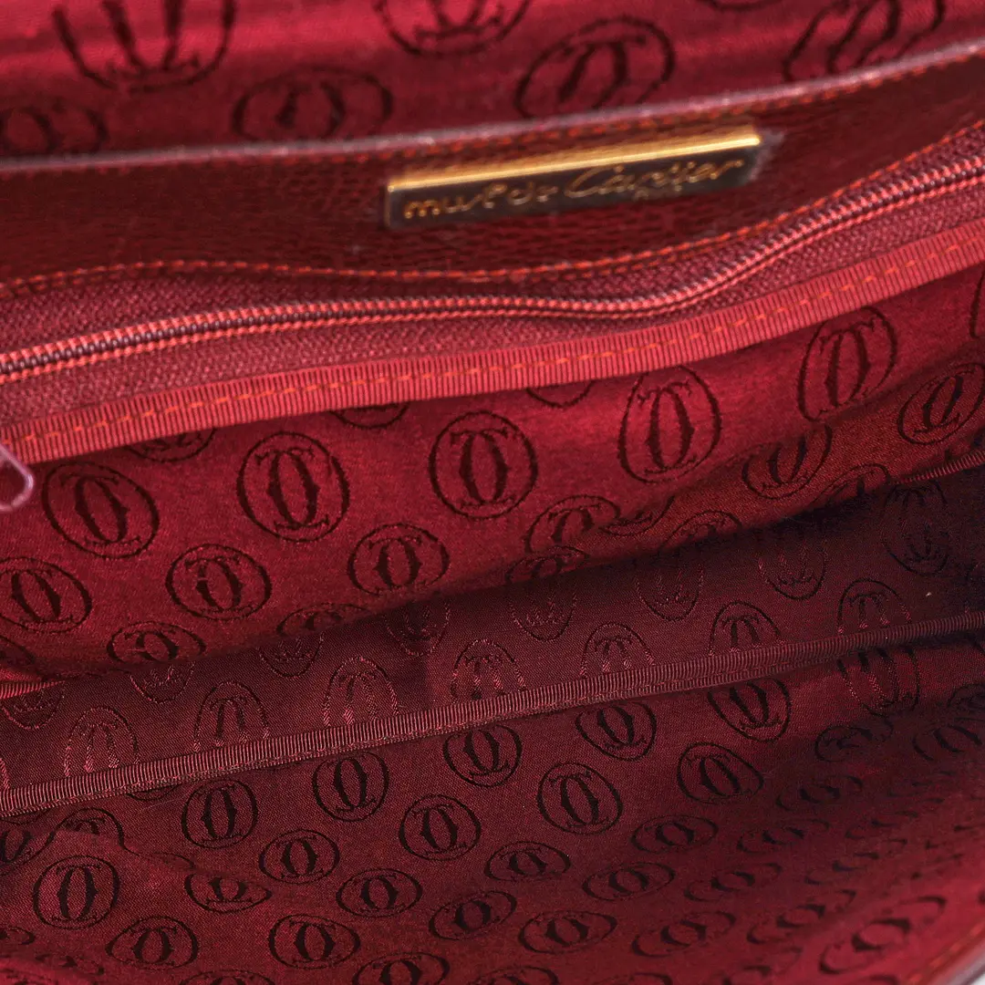 Cartier Must de Cartier Burgundy Leather Briefcase