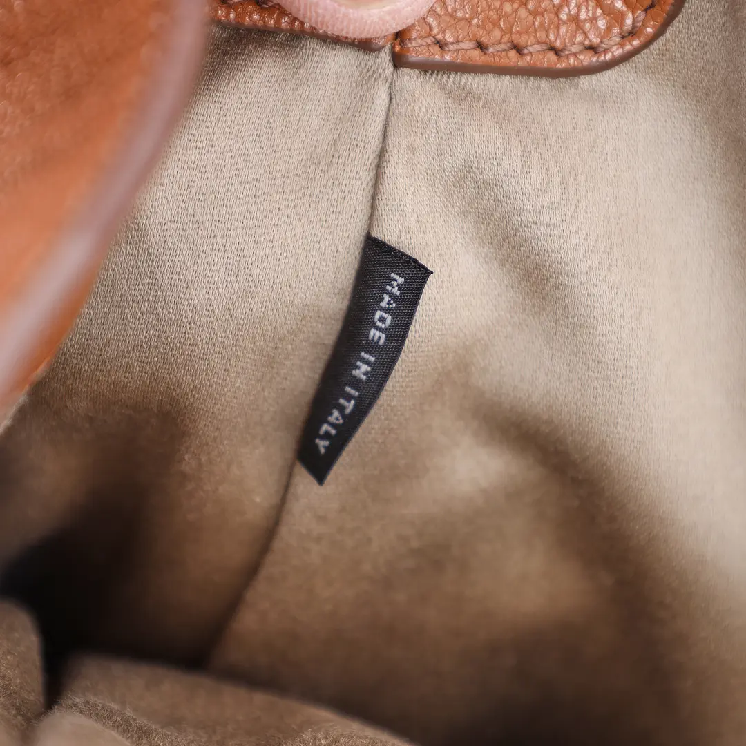 Miu Miu Madras Brown Leather Top Handle Bag