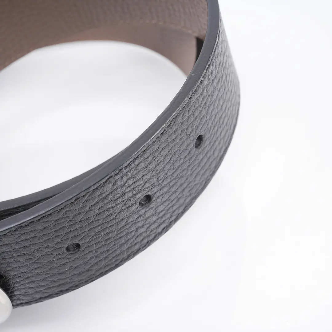 Gucci Interlocking G Black Brown Leather Belt