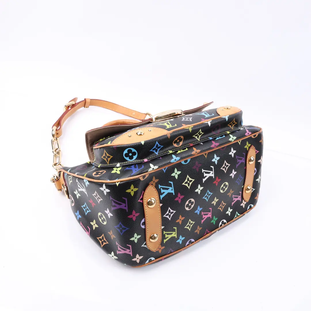Louis Vuitton Chrissie Black Multicolore Canvas Shoulder Bag