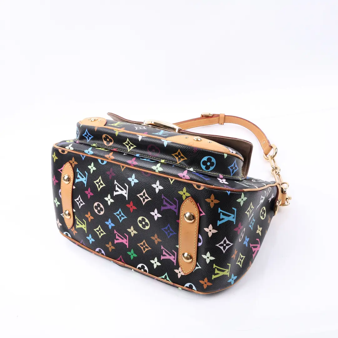 Louis Vuitton Chrissie Black Multicolore Canvas Shoulder Bag