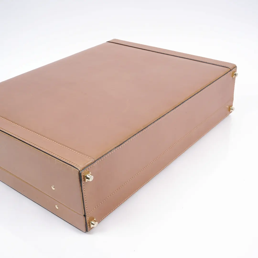 Loewe Vintage Beige Leather Hardcase Briefcase