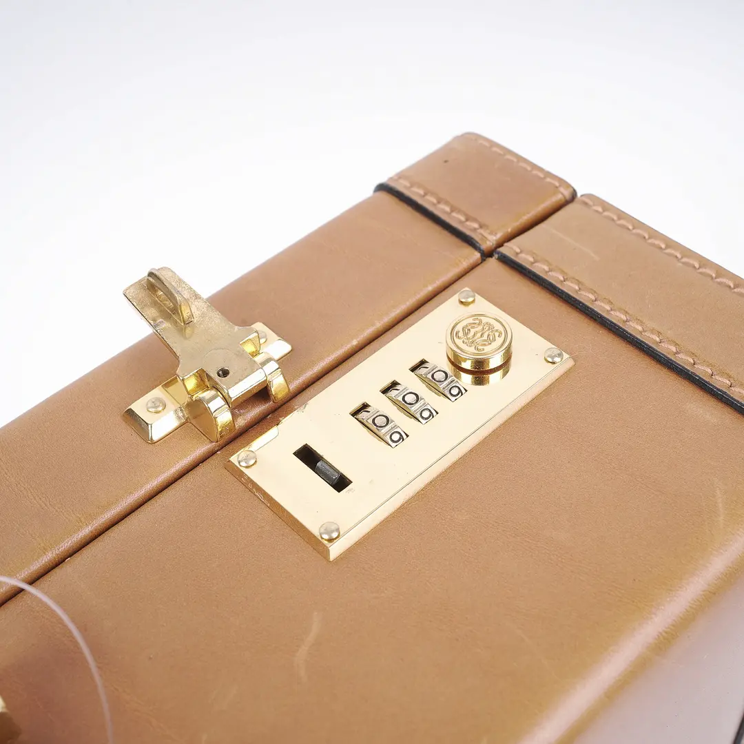 Loewe Vintage Beige Leather Hardcase Briefcase