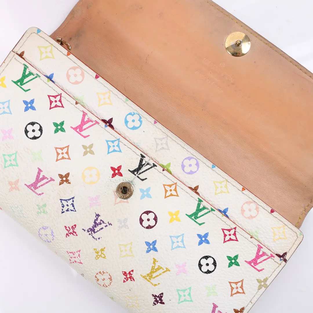 Louis Vuitton Murakami Portefeuille International White Wallet