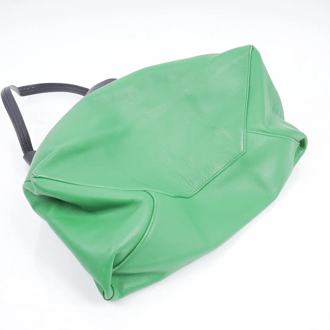 Celine All Soft Blue Green Leather Tote Bag