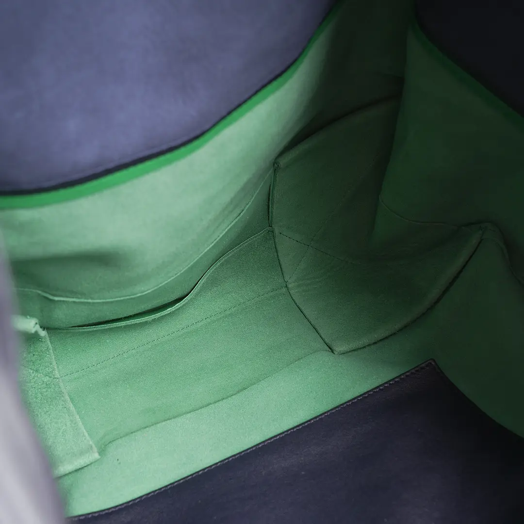 Celine All Soft Blue Green Leather Tote Bag