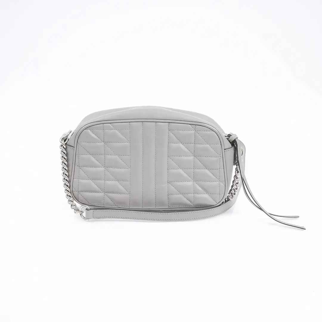 Gucci GG Marmont Gray Leather Shoulder Bag