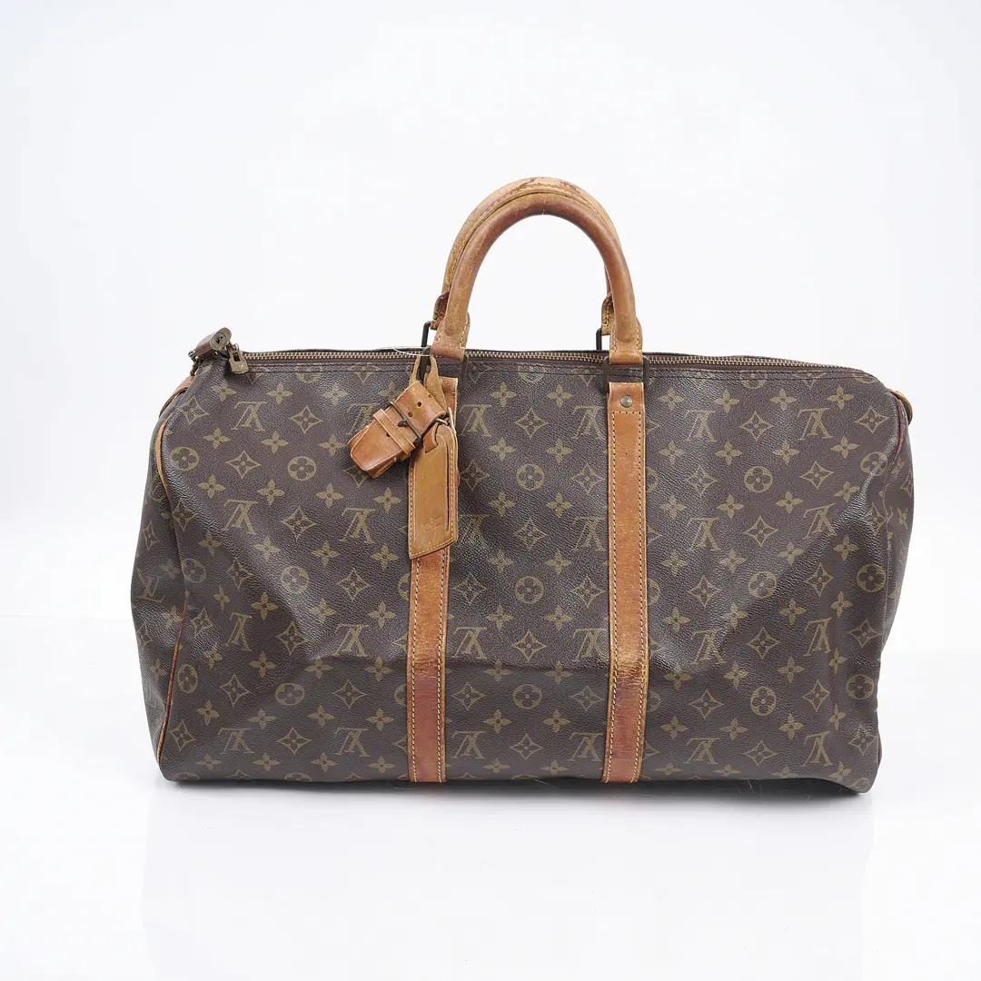 Louis Vuitton Keepall 50 Brown Monogram Duffle Bag