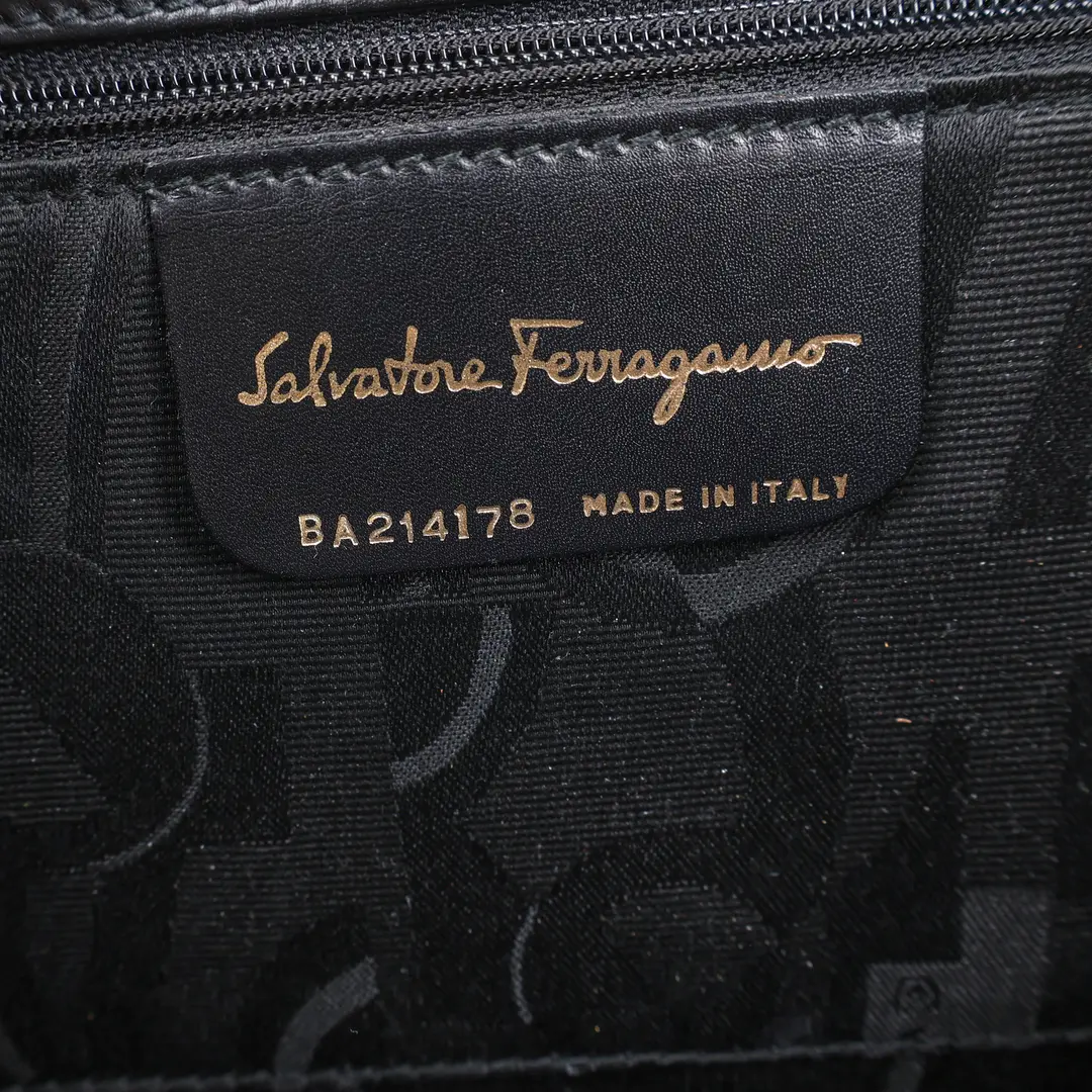 Salvatore Ferragamo Vara Bow Black Leather Shoulder Bag