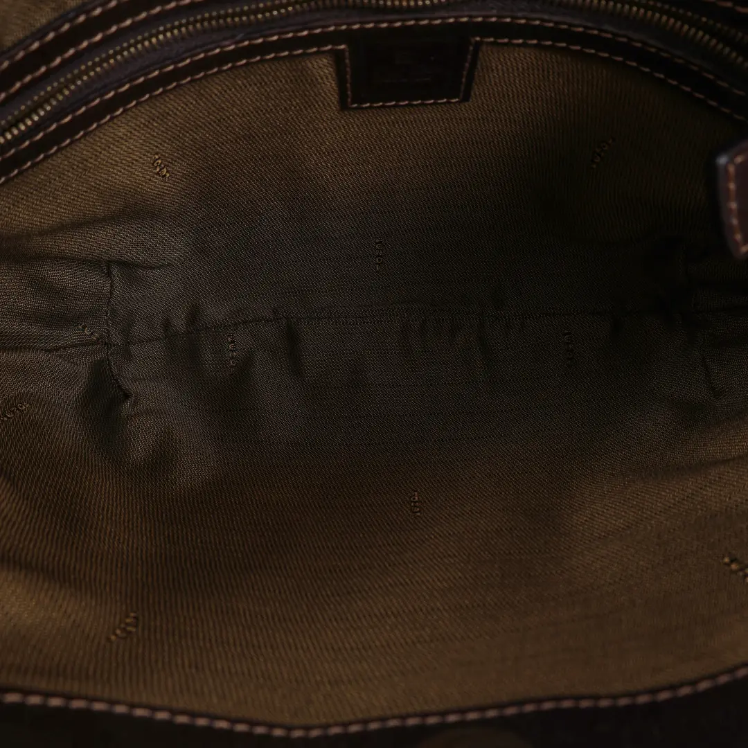 Fendi Zucca Brown Canvas Shoulder Bag
