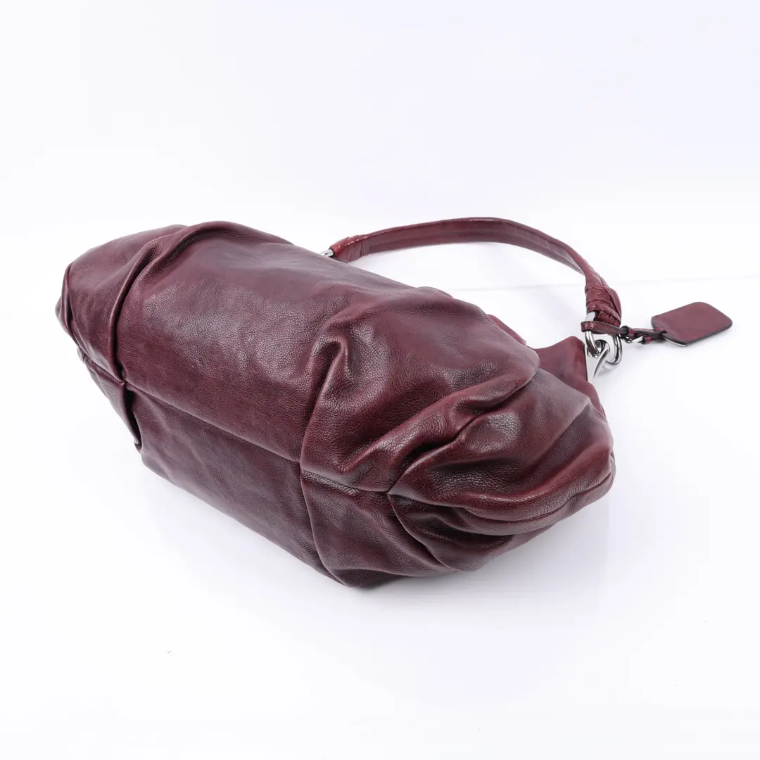 Prada Gauffre Red Leather Shoulder Bag
