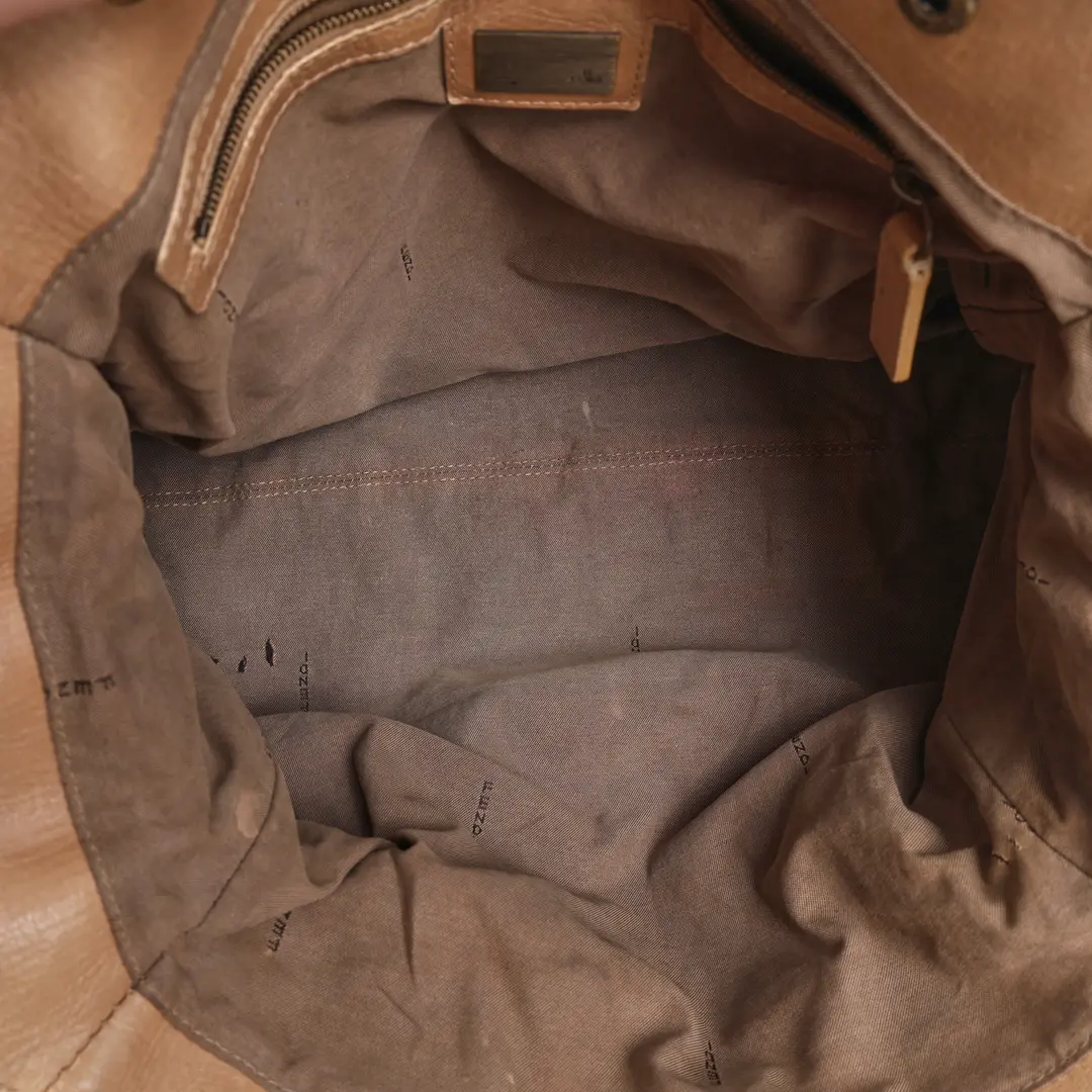 Fendi Selleria Villa Borghese Brown Leather Shoulder Bag