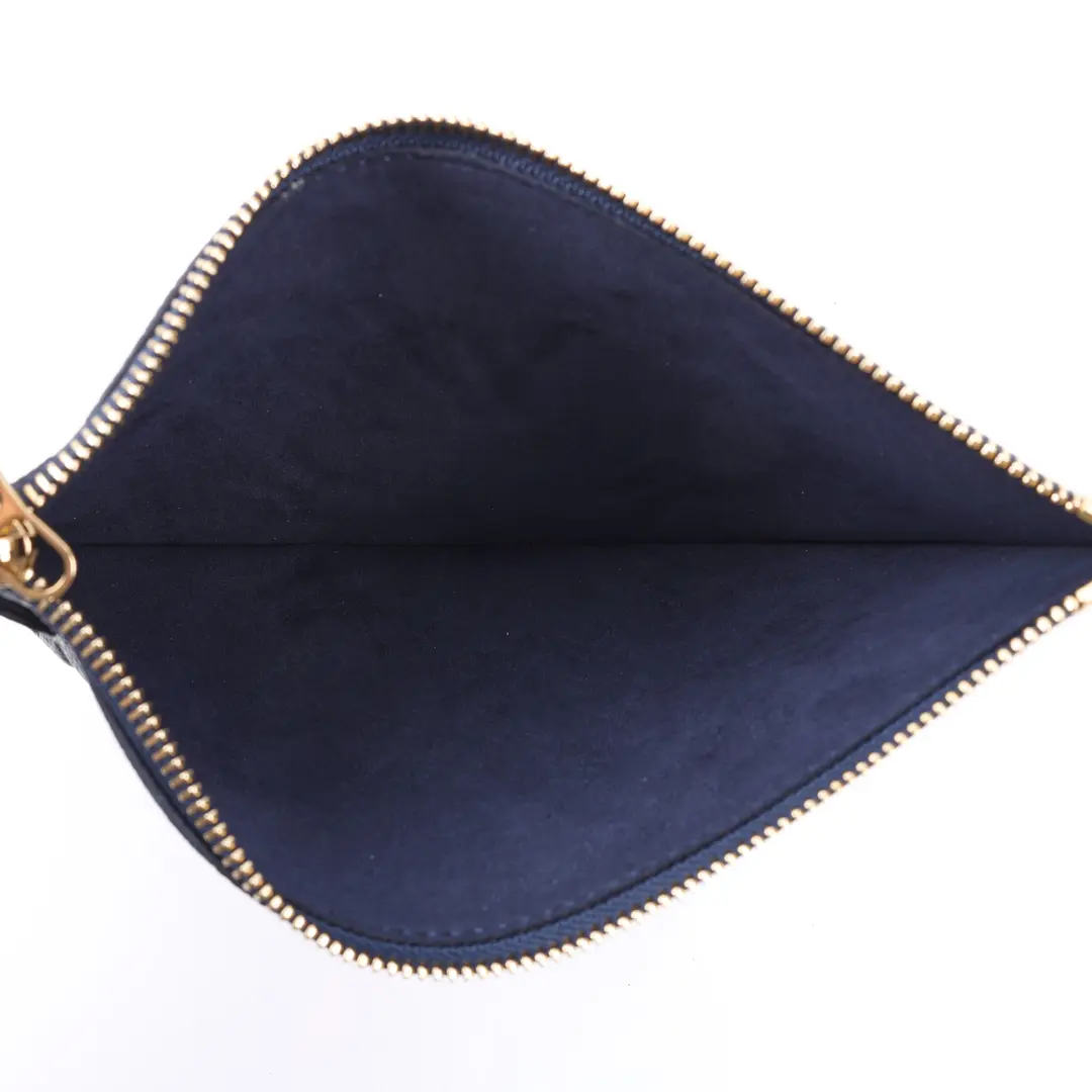 Louis Vuitton Neverfull Pouch Blue Monogram Empreinte