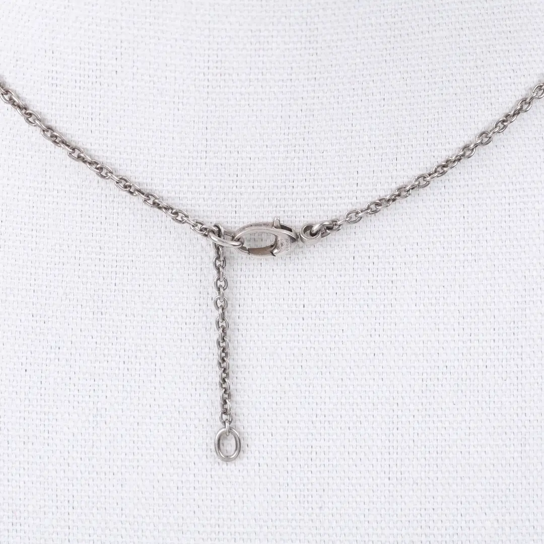 Gucci Anger Forest Feline Head Silver Necklace