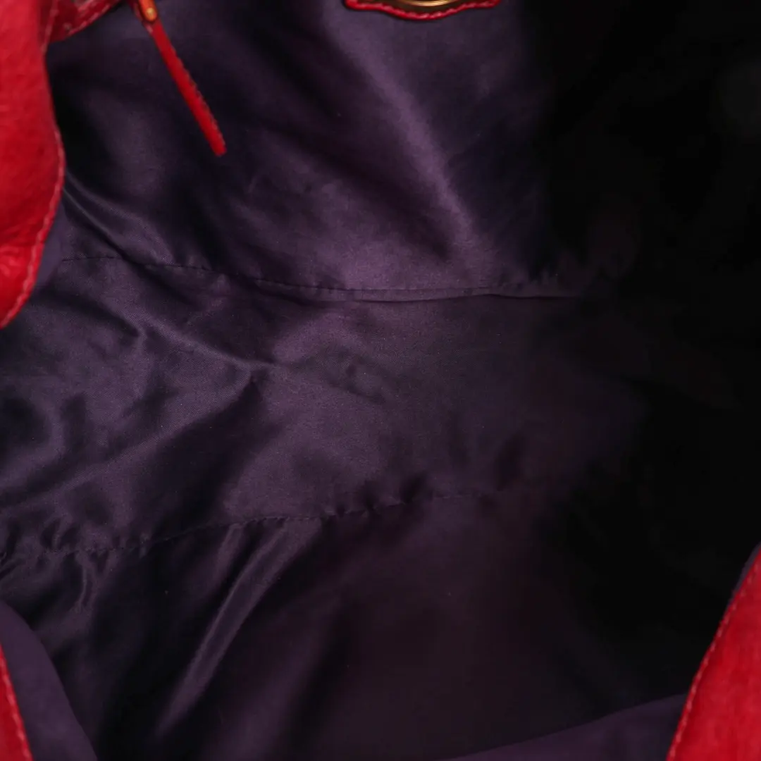 Miu Miu Bow Lock Red Leather Shoulder Bag