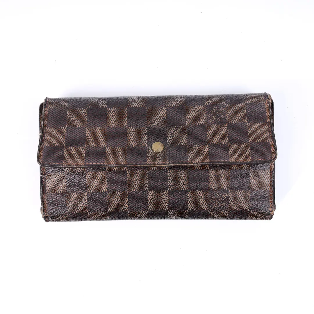 Louis Vuitton & Miu Miu Brown Black Canvas Leather Wallets