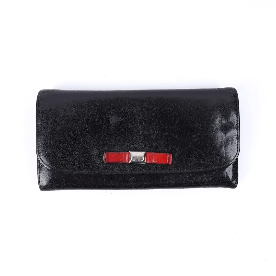 Louis Vuitton & Miu Miu Brown Black Canvas Leather Wallets