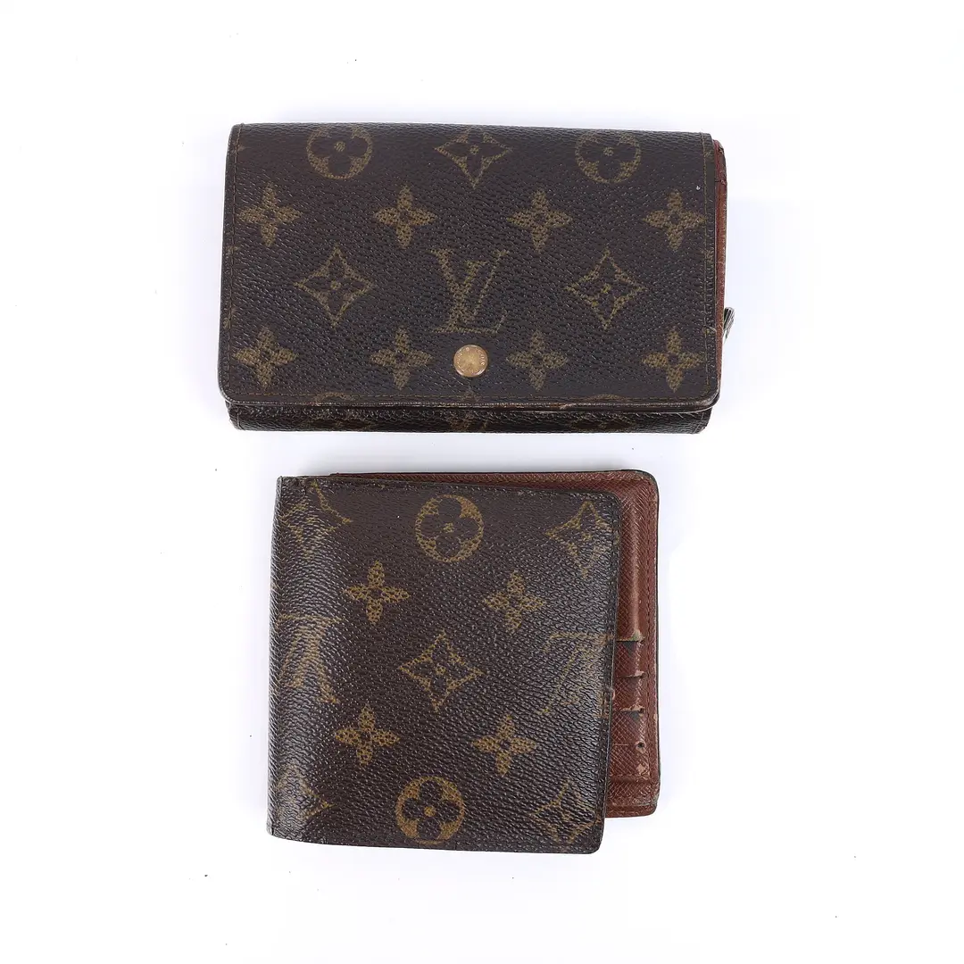 Louis Vuitton and Prada Leather Wallets Set of 5