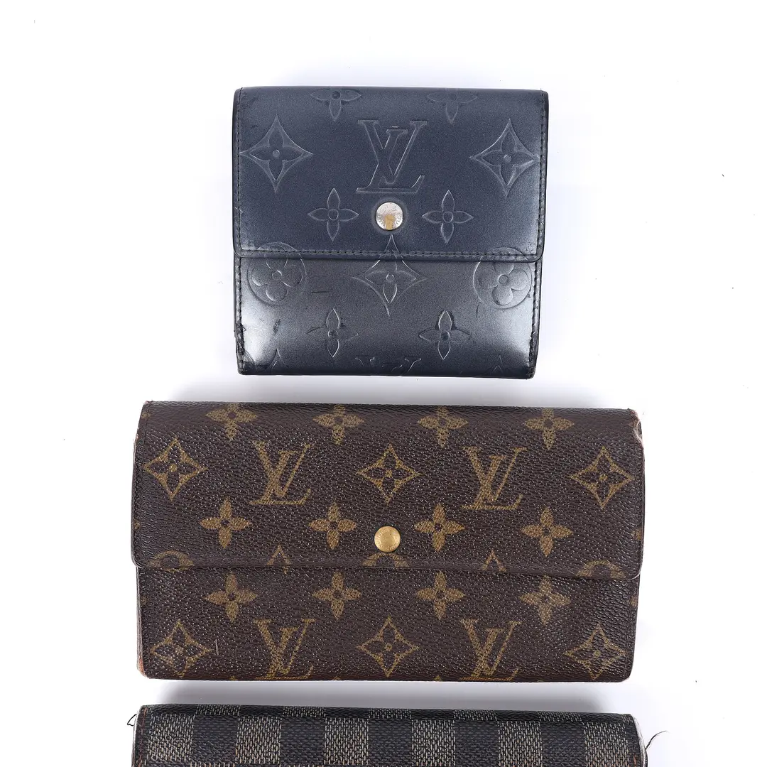 Louis Vuitton Sarah Monogram Brown Canvas Wallet Set