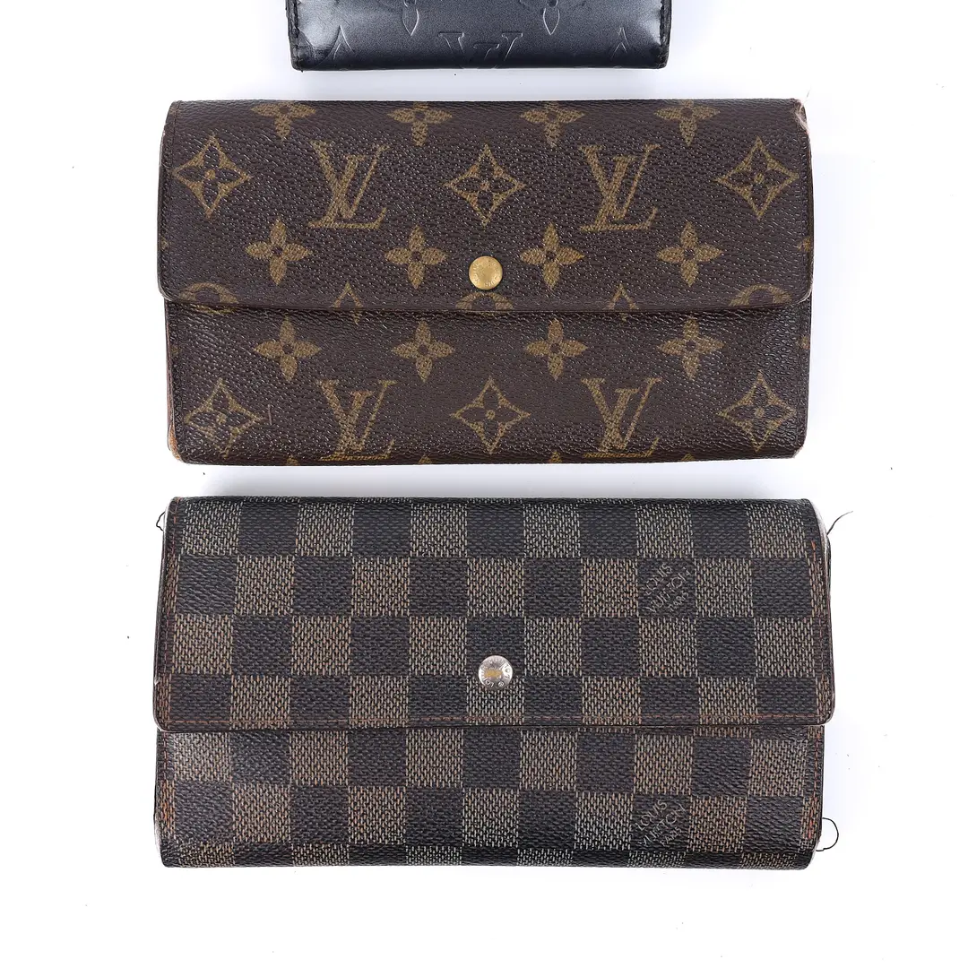 Louis Vuitton Sarah Monogram Brown Canvas Wallet Set