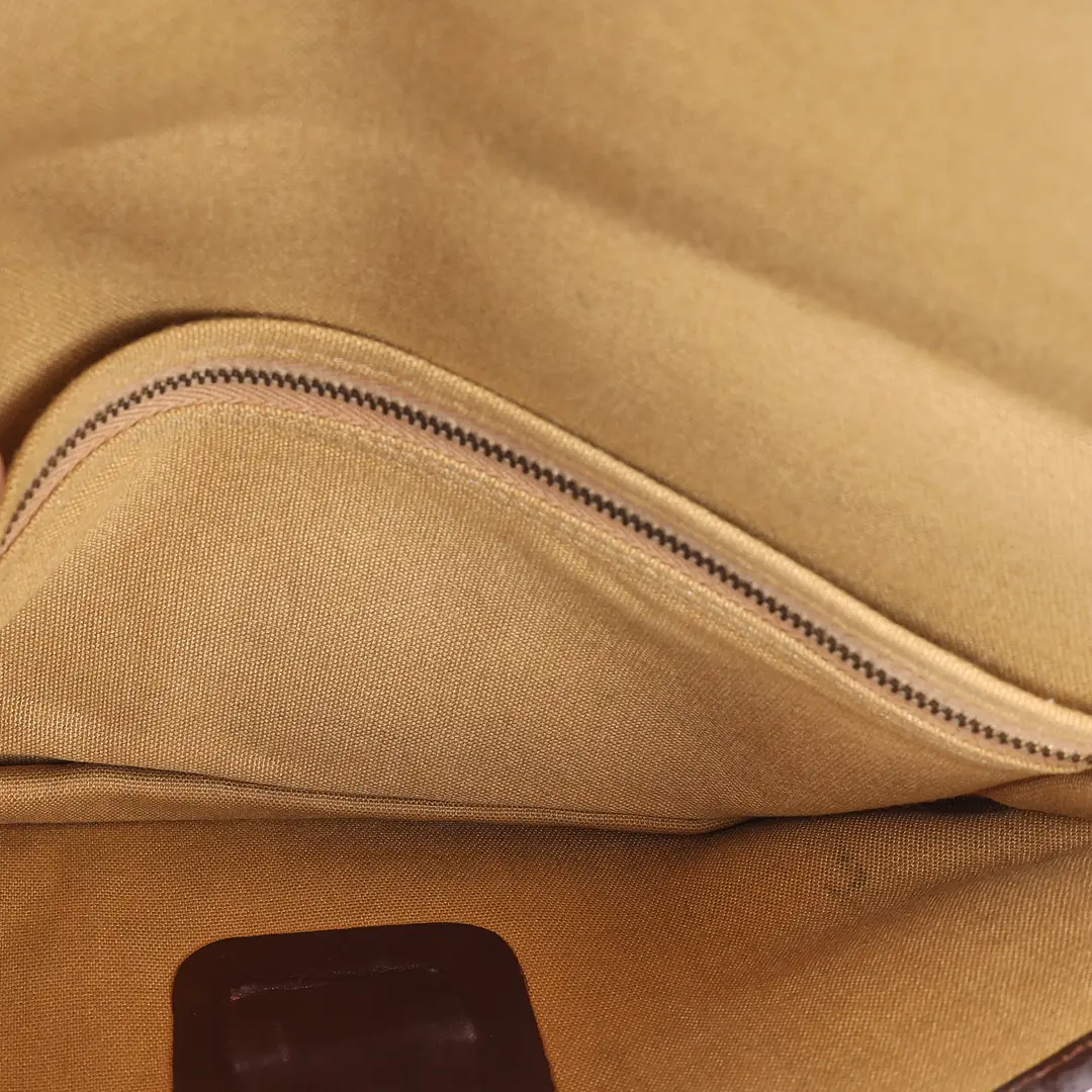 Celine Vintage C Macadam Brown Canvas Clutch Bag