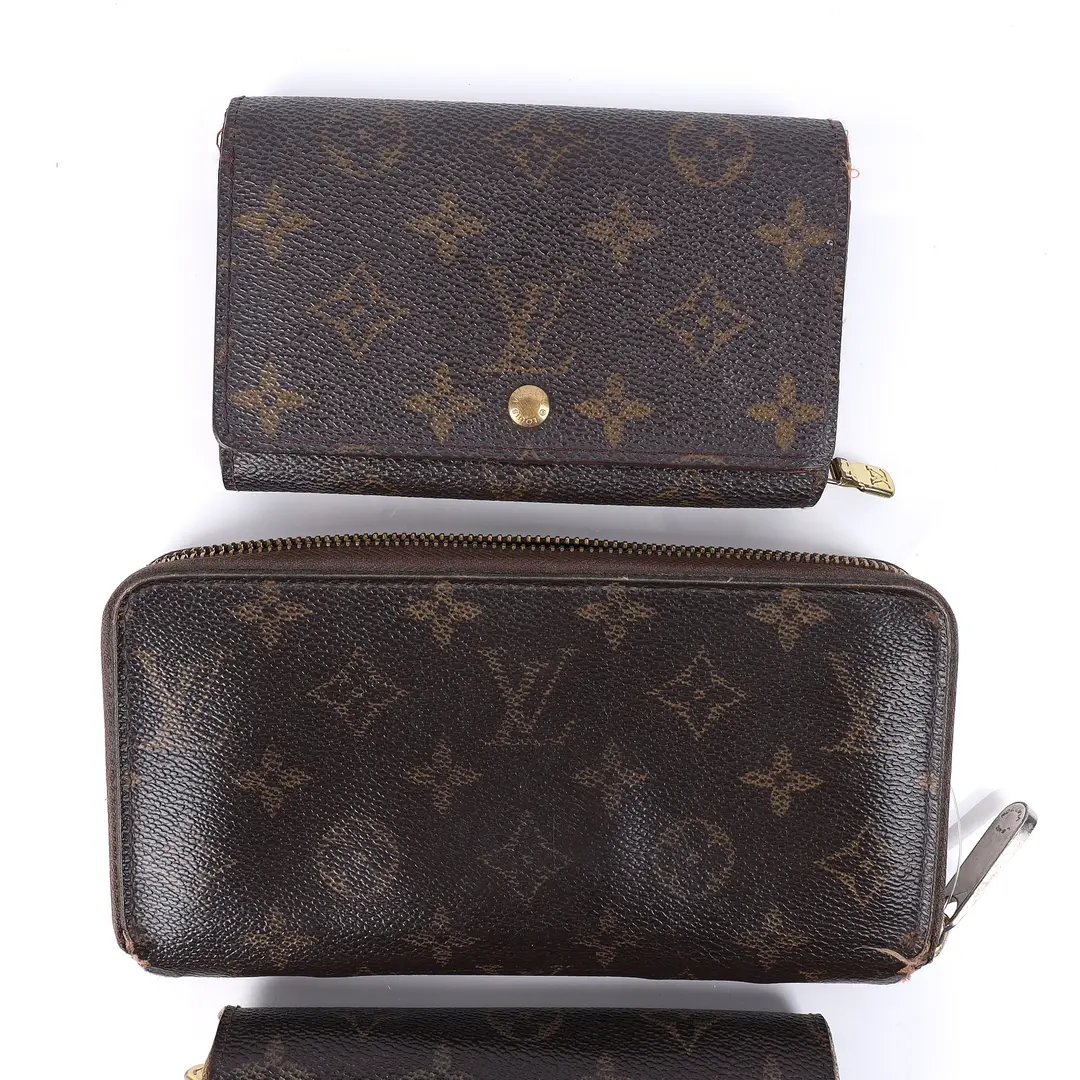Louis Vuitton Monogram Canvas Wallet Set of 3