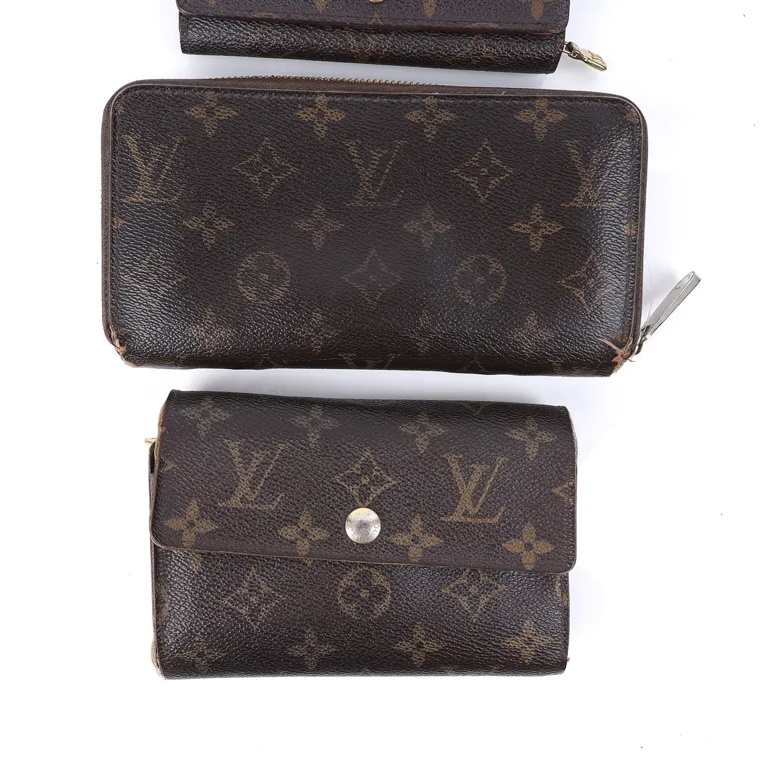 Louis Vuitton Monogram Canvas Wallet Set of 3
