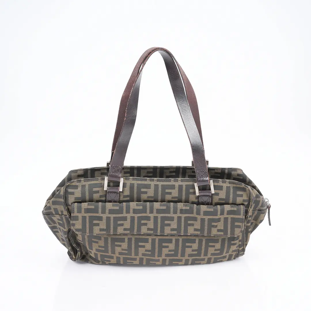 Fendi Zucca Brown Canvas Shoulder Bag